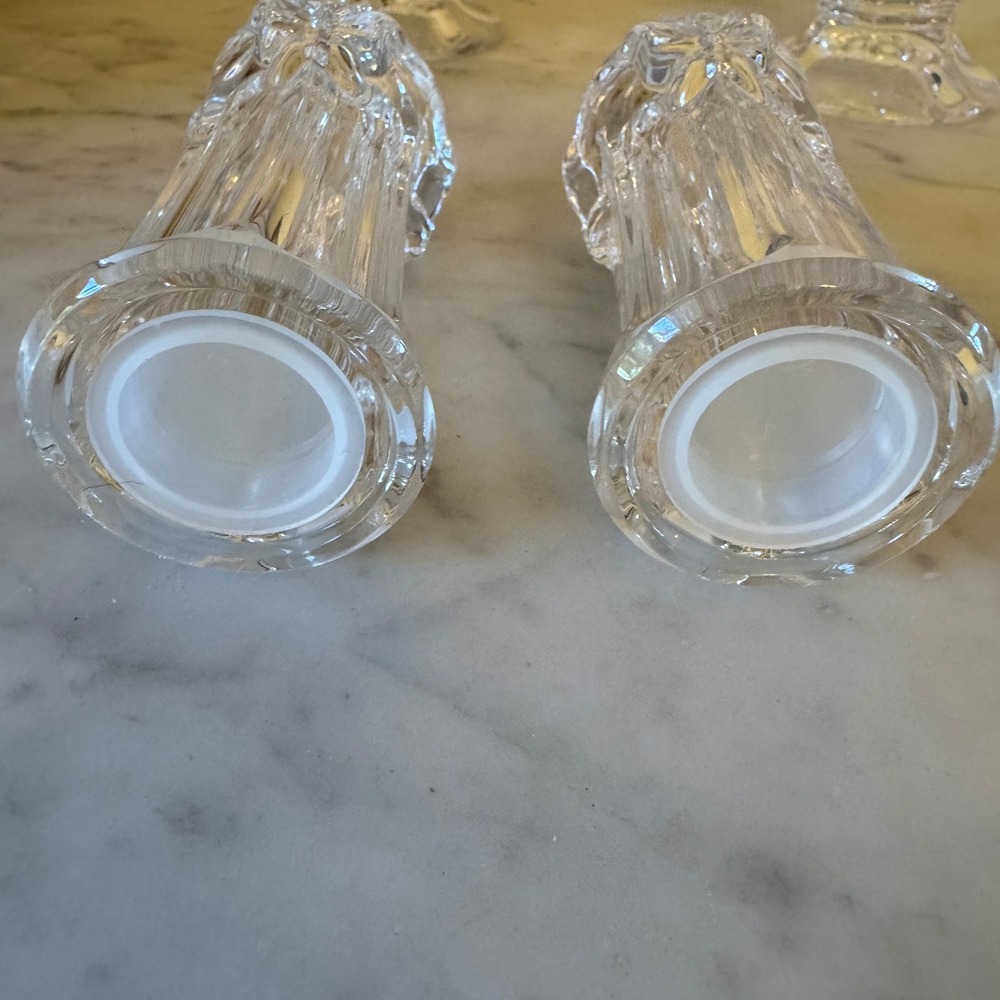 Lenox Butterfly Meadow Crystal Sugar Bowl Creamer Salt Pepper Shaker Set 4 Piece - Picture 5 of 6